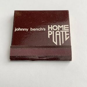 VTG Johnny Bench’s Homeplate Restaurant matchbook